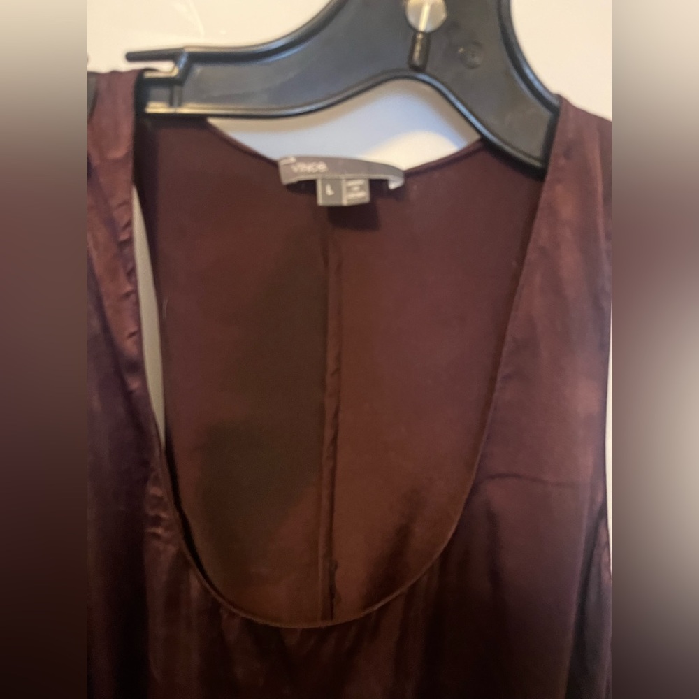 Vince 100% silk mini slip dress brown - Picture 2 of 11